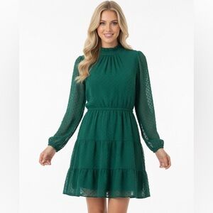 Trixxi green boho dress size XLarge